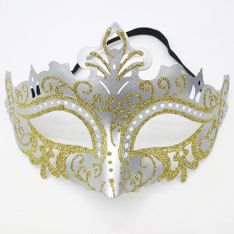 Bemalte Goldpuder Krone Maske Kostümball Halloween Party Halbgesichtsmaske Augenmaske Performance Requisiten Männer und Frauen Modelle Universell