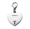 Unique Heart Shaped Id Pendant Keyring,Stainless Steel Custom Engraved Alert Alert Keychain