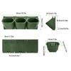 3 In 1 Plant Wall Flowerpot Three-Dimensional Hanging Wall Mount Plant Holder Plastic Multi-layer Combination