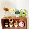 Crochet Energy Potato Hug Pocket Mini Hand-woven Plush Wool Knitting Doll with Card Funny Christams Gift Home Car Decoration