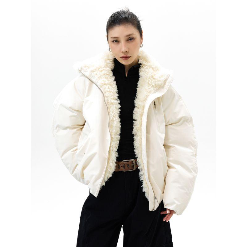 Kisko Winter American-Style Thickened Warm Parka for Men and Women, Trendy Brand Loose Casual Fur Collar Cotton Jacket for Couples
