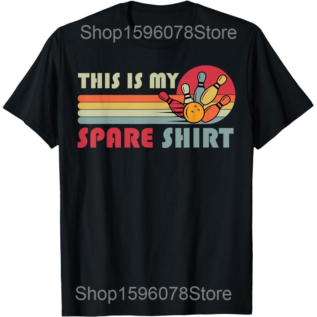 This Is My Spare Bowling Bowler Funny Team T Shirts Men Cotton Humor Streetwear Tee Shirt Short Sleeve Unisex Loose Clothing