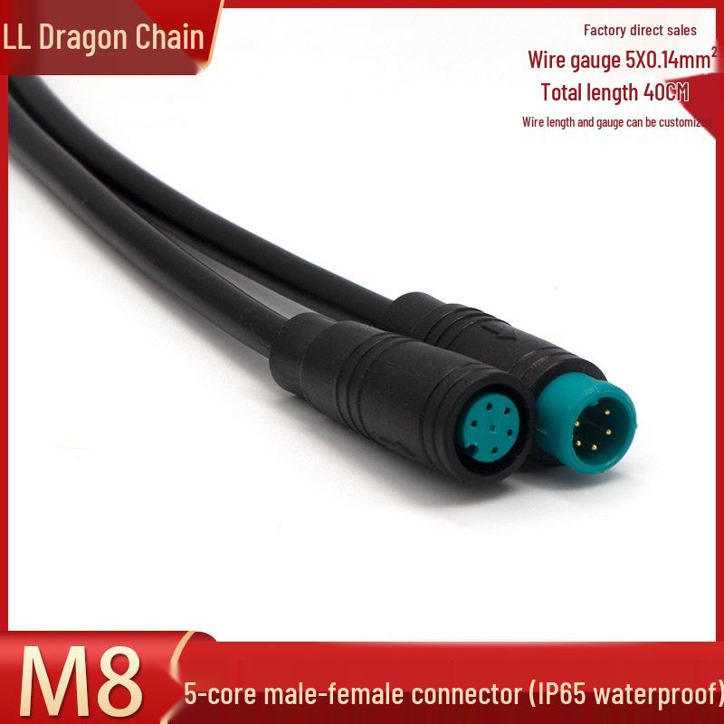 Waterproof M8 Aviation Plug with Cable: 2-6 Pin Male & Female Connector