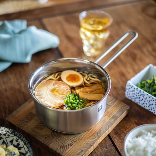 ZWILLING Pico Saucepan, 14cm, 1L, Stainless Steel, Single-Handled Pot, Induction Compatible, Ideal for Single-Hand Cooking, Officially Sold In Japan,