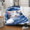 Cute Cat Blanket In Sleeping Blanket - Soft, Comfortable, Fashionable Decoration, Bringing Ultimate Comfort To Families
