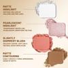 Four-in-one Multi-functional Facial Palette Pearlescent Matte Highlight Blush Concise Tray Waterproof Velvet Eye Shadow Palette