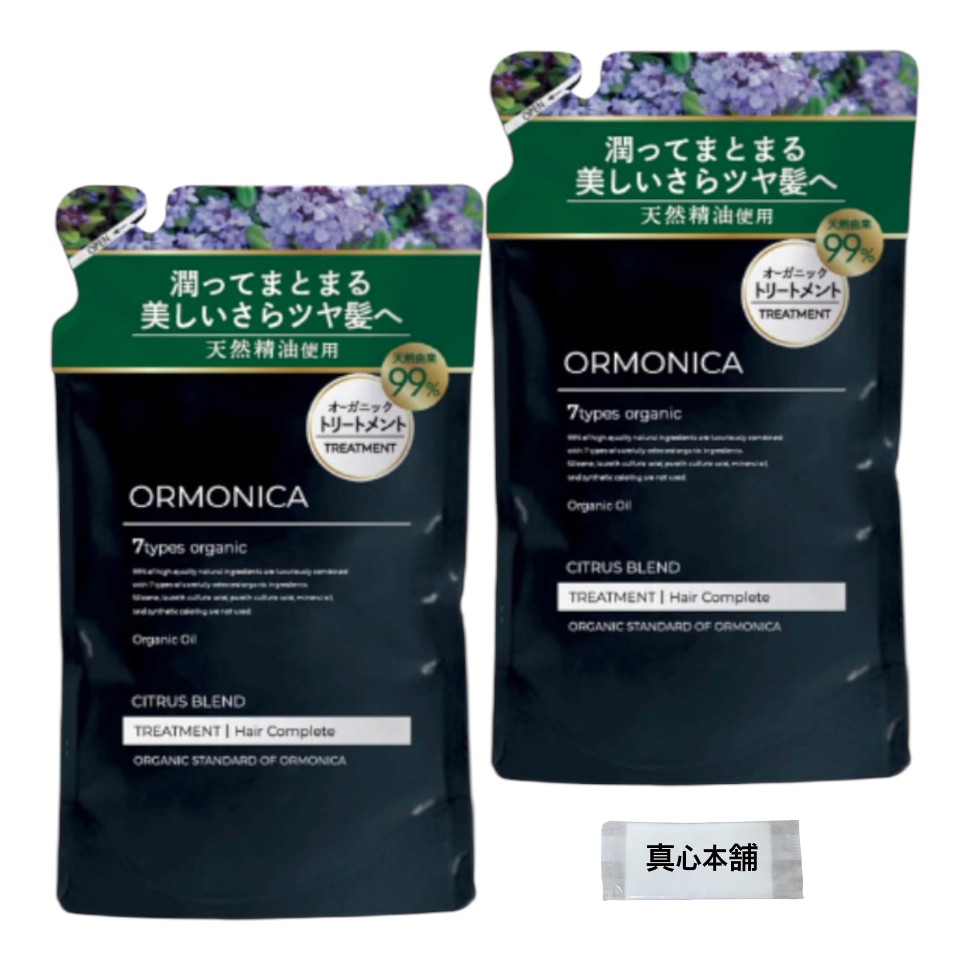 

[Bulk Purchase] ORMONICA Organic Treatment Refill 400ml Set of 2 Silicone-free Type Citrus Lavender Geranium