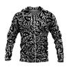 New Autumn and Winter Men's Halloween Skull 3D Printing Hooded Zipper Hoodie Men's Sweatshirt 3D Harajuku Hoodie