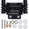 Motorcycle Oil Cooler, Universal Engine Oil Cooler Cooling Radiator Accessory for 125-250CC Motorcycles ATV Dirt Bike 5 Row Replacement