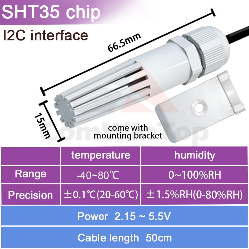 SHT20 SHT30 SHTC3 SHT35 I2C Temperature Humidity Sensor Probe 2
