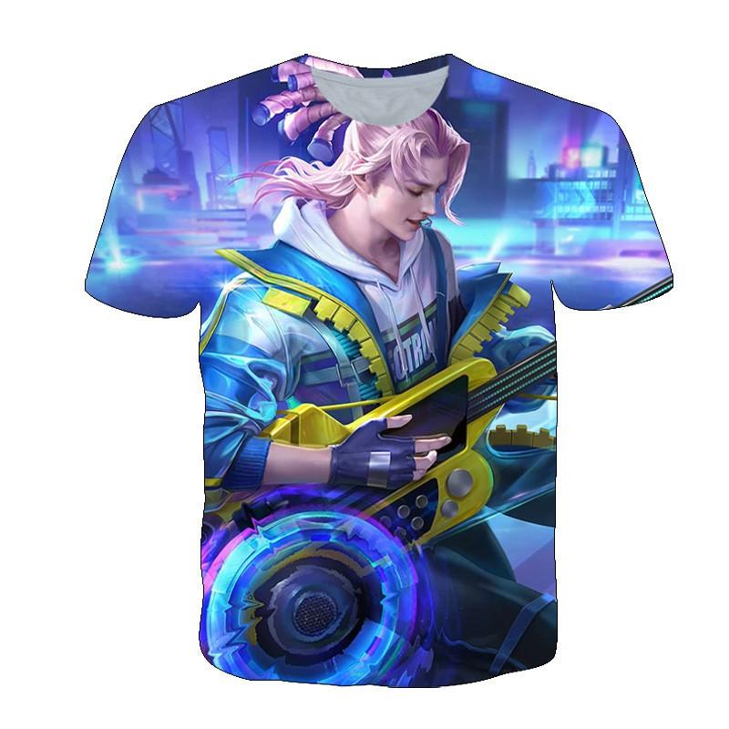 Men Women Gaming T-Shirt With 3D Digital Print Character Design Casual Short Sleeve Tee