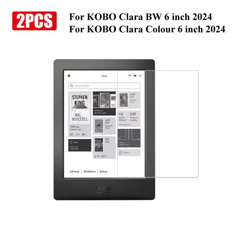 2PCS Tempered Glass Screen Protector For KOBO Libra 2 Clara Colour BW Clear KOBO Clara 2E 6.0    Colour 7inch Protective Film KOBO Clara Colour 6