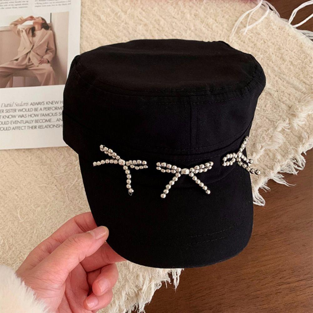 

Bowknot Bow Baseball Cap Cotton Painter Hat Personality Bow Peaked Cap Streetwear