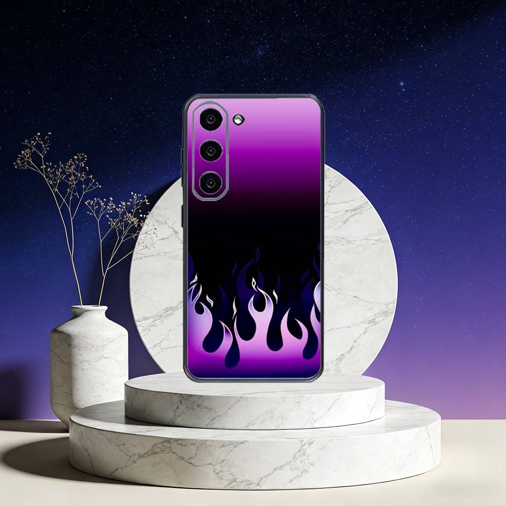 COOL Flame Phone Case For Samsung Galaxy A73,A72,A71,A70,A53,A52,A51,Others Soft Black Cover