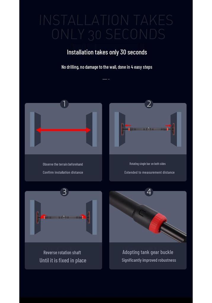 Indoor Kids' Wall-Mounted Pull-Up Bar for Home Fitness