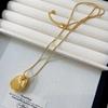 French Retro Design Egg-Shaped Water Drop Pendant Necklace Minimalist Premium Cold Wind Silver Egg Sweater Chain