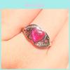 2018 Grenzüberschreitende Explosionsquelle Fantasy Australischer Pfirsichherzring Muttertagsgeschenk Mama Eingesetzter Diamantring