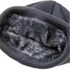 Men Women Winter Warm Suit Classic Plain Color Plush Fur Lined Winter Knit Hat Outdoor Basic Keep Warm Dandy Hat Cap