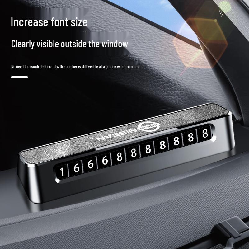 Temporary Parking Number Plate for Nissan: Teana, Sylphy, Patrol, Kicks, X-Trail.