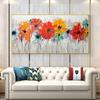 Abstrakta färgglada blomsterbilder Canvasmålning Posters och tryck Väggkonstbilder för vardagsrum Heminredning INGEN RAM