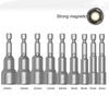 9Stk/Set 6mm-14mm Sechskant Stecknüsse Hülsen Düsen Nuss Set 1/4" Aufnahme Schraubendreher Bits Kit Bohradapter für Holzbearbeitungswerkzeuge
