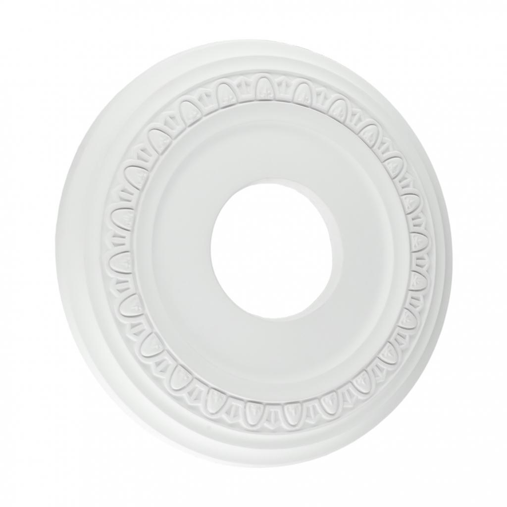 Sophisticated White PU Decorative Ceiling Medallion for Interior Design
