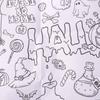 Creative Halloween Graffiti Tablecloth Handmade Large Coloring Posters  Classroom Activities