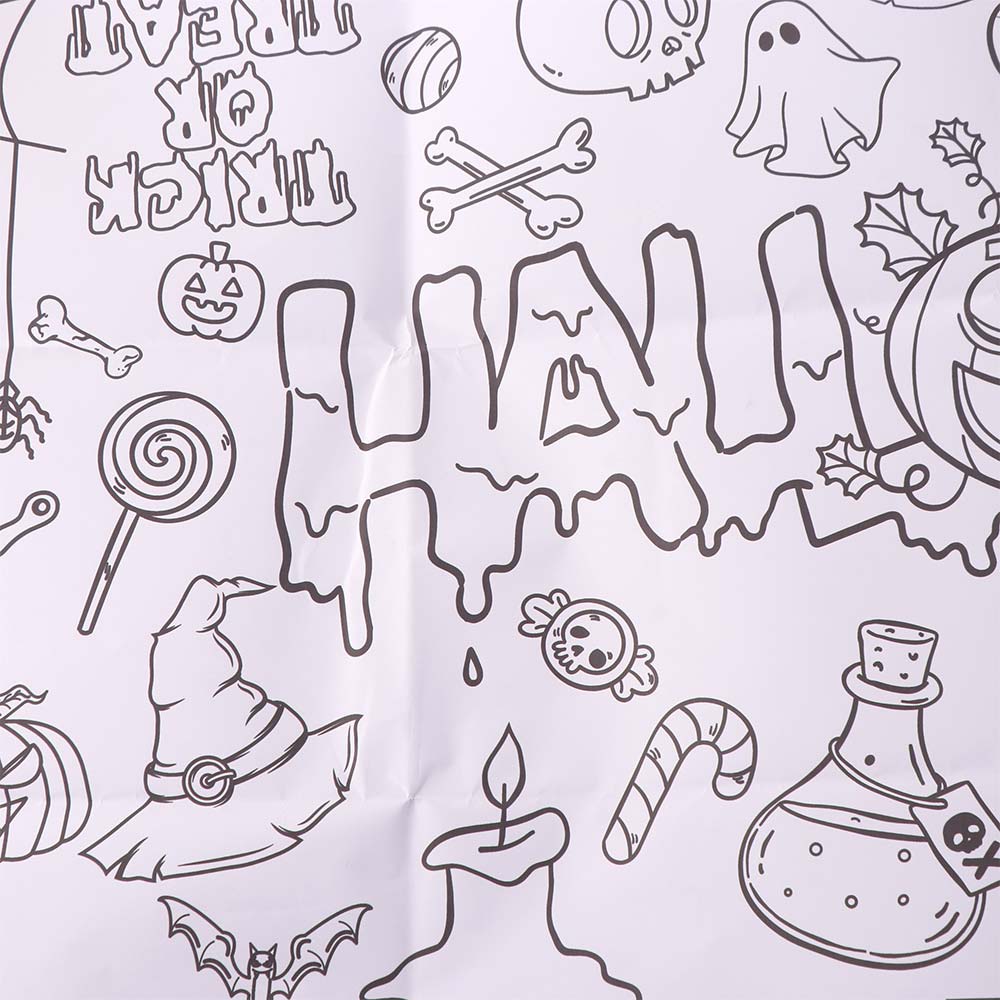 Creative Halloween Graffiti Tablecloth Handmade Large Coloring Posters Classroom Activities