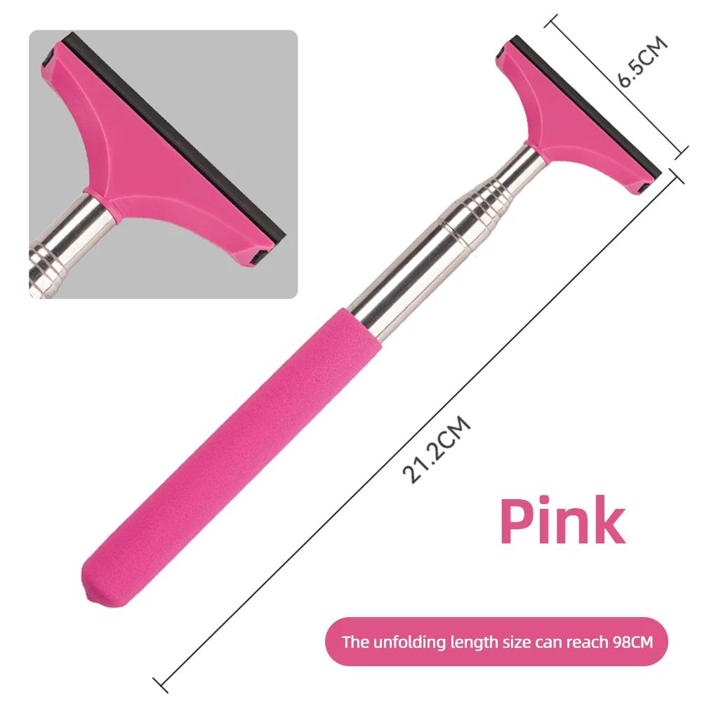 Telescopic Handle Wiper for Car Rearview Mirror Wipe Water Long Handle front Window Mist Cleaner Clean Dirt Car Cleaning Tool