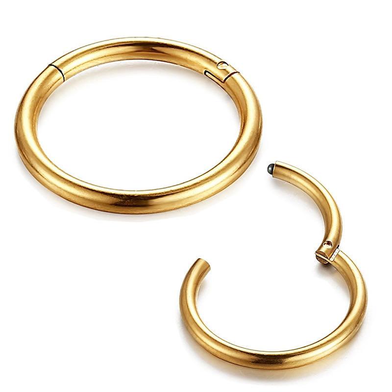 G23 Titanium Piercing Hight Segment Clicker Nose Ring Open Small Septum Hoop Nose Earrings Women Man Ear Nose Helix Body Jewelry