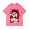 275 GSM Gewaschene T-Shirts 100% Baumwolle Pokemon V14 Jessie Waifu Print Unisex Schweres Baumwoll-T-Shirt