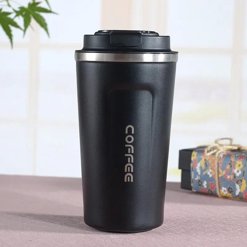 380/510ML Stainless Steel Thermal Cup Car Coffee Cup Insulated Flask Water Tumbler for Outdoor Sports Cold and Heat Thermal Mug