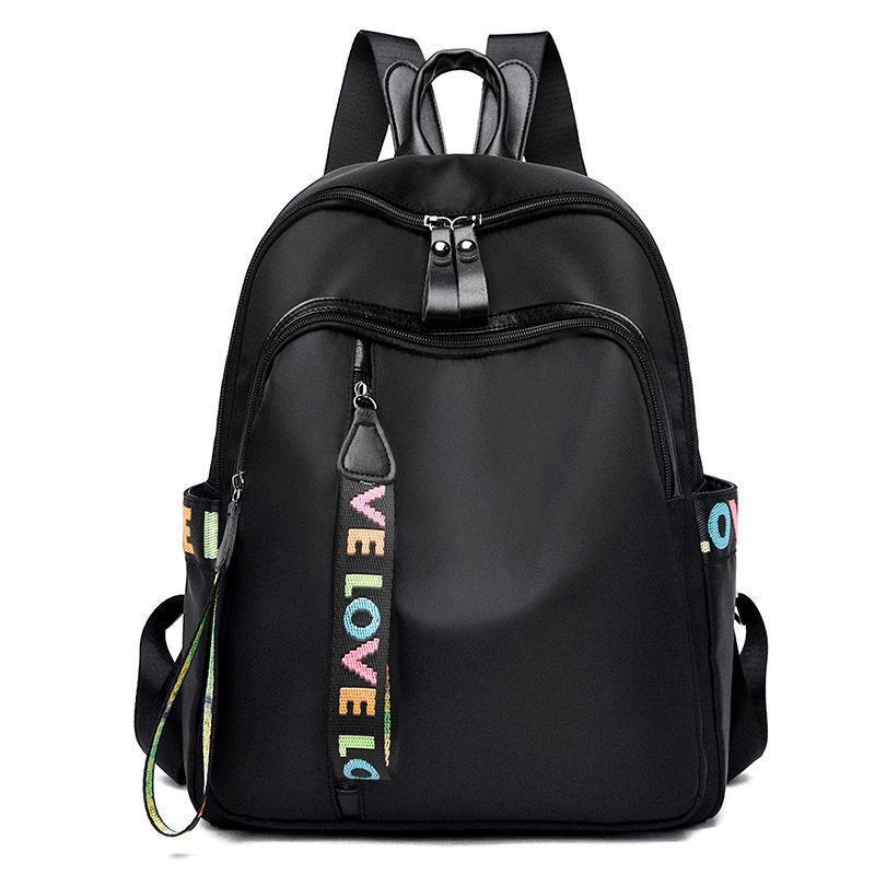 Oxford Cloth Backpack Female 2025 New Large-capacity Two-way Zipper Multi-pocket Fashion Joker Student Bag Lightweight Small Backpack
