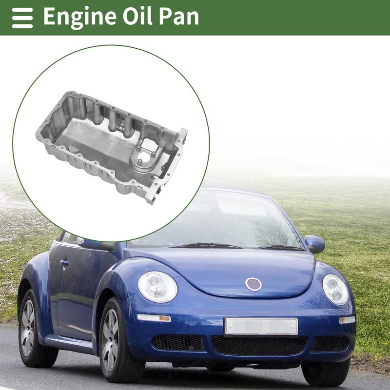 UXCELL 1 Pc No.06A103603H Engine Oil Pan for Volkswagen Beetle Aluminum Silver Tone