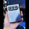 Luxury Plating Clear Plastic Case for Huawei Pura X Max Magnetic Phone Hinge Armor Screen Glass Cover for Huawei Pura X Max Case