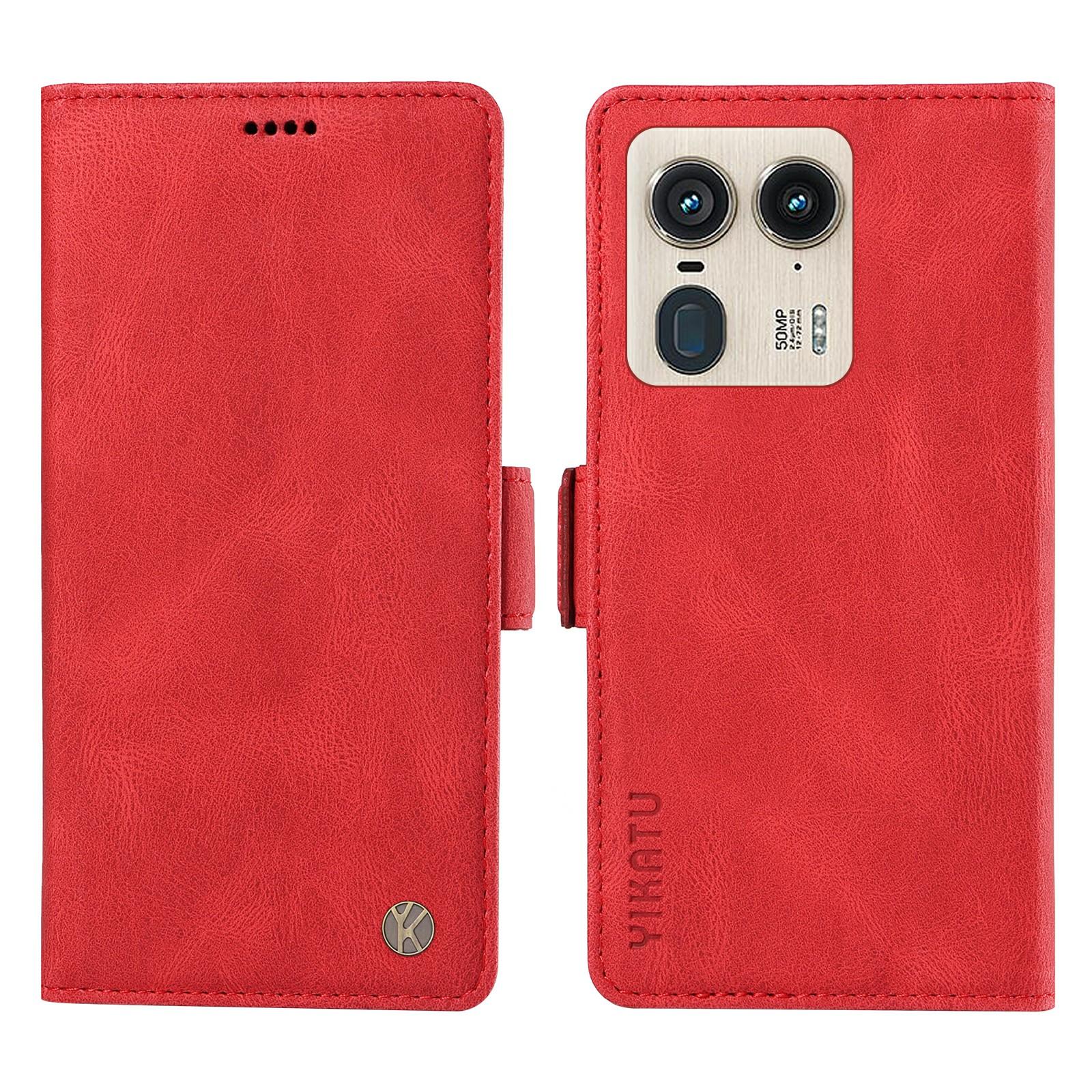 

For Motorola Edge 50 Ultra 5G/Moto X50 Ultra 5G Leather Case Skin-Touch Phone Cover Red