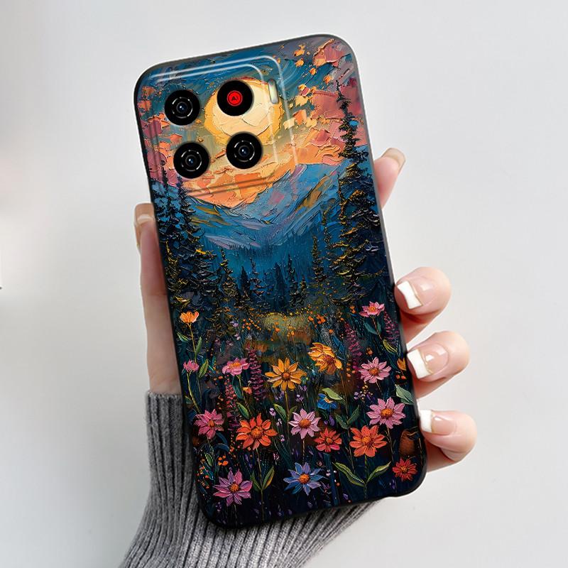 For ZTE Blade A56 Z2473 Case Cute Love Rabbit Cartoon Black Soft Silicone Protect Cover For ZTE Blade Nubia A56 Pro Phone Casing