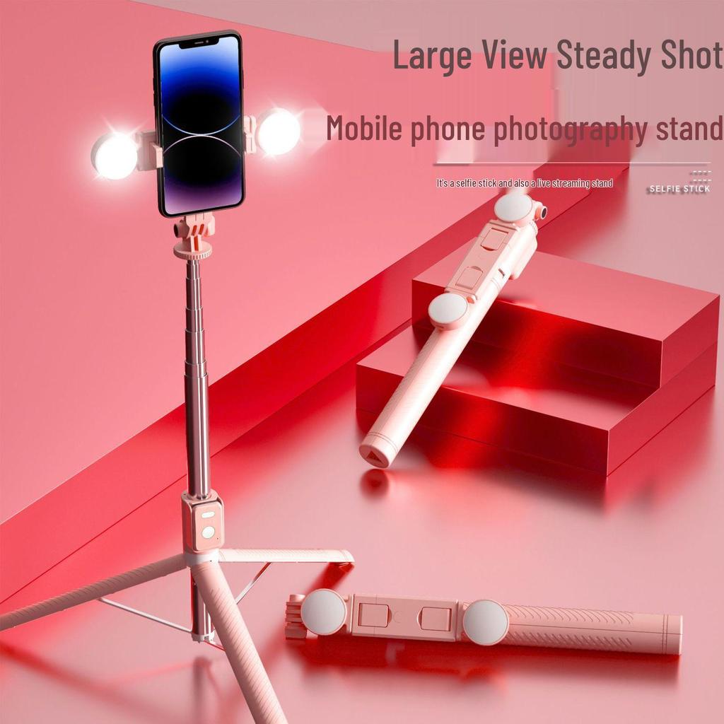 Mobiler Bodenständer für Telefon - 1,7 m Stativ mit tragbarem Selfie-Stick für Live-Übertragungen im Freien