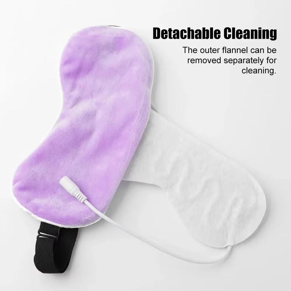 With Constant Temperature USB Heated Eye Mask Corded Design for Dark Circles Warm Compress Eye Mask Puffiness Care Sleep Mask