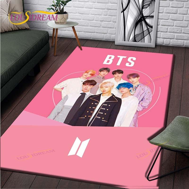 

Найновіші Kpop Bangtan Boys BTS Візерунок Килими Вітальня Протиковзкий Килимок Дитяча Кімната Килимки Йога Килимок Великий Килим Декор 60cm x 90cm