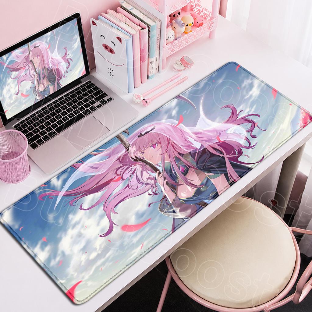Office Large Rubber Gaming Mouse Pad Anime Non-slip Rubber Base Laptop Keyboard Mat Hololive Kawaii Mori Calliope Desktop Carpet