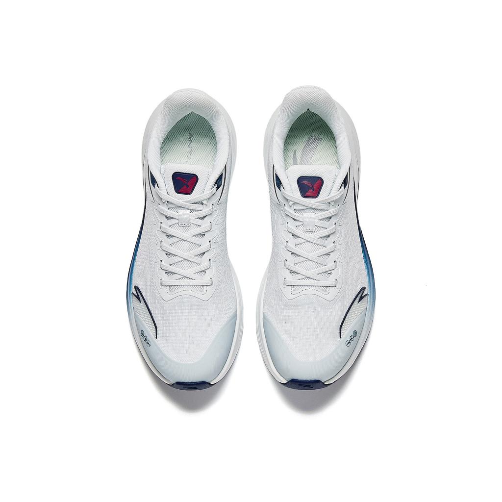 Anta Poison Spike Fashion Versatile Shock Absorbing Wear Resistant Low Top Casual Running Shoes Men Sneaker Grass-White Gray Night-Blue 912535511-1