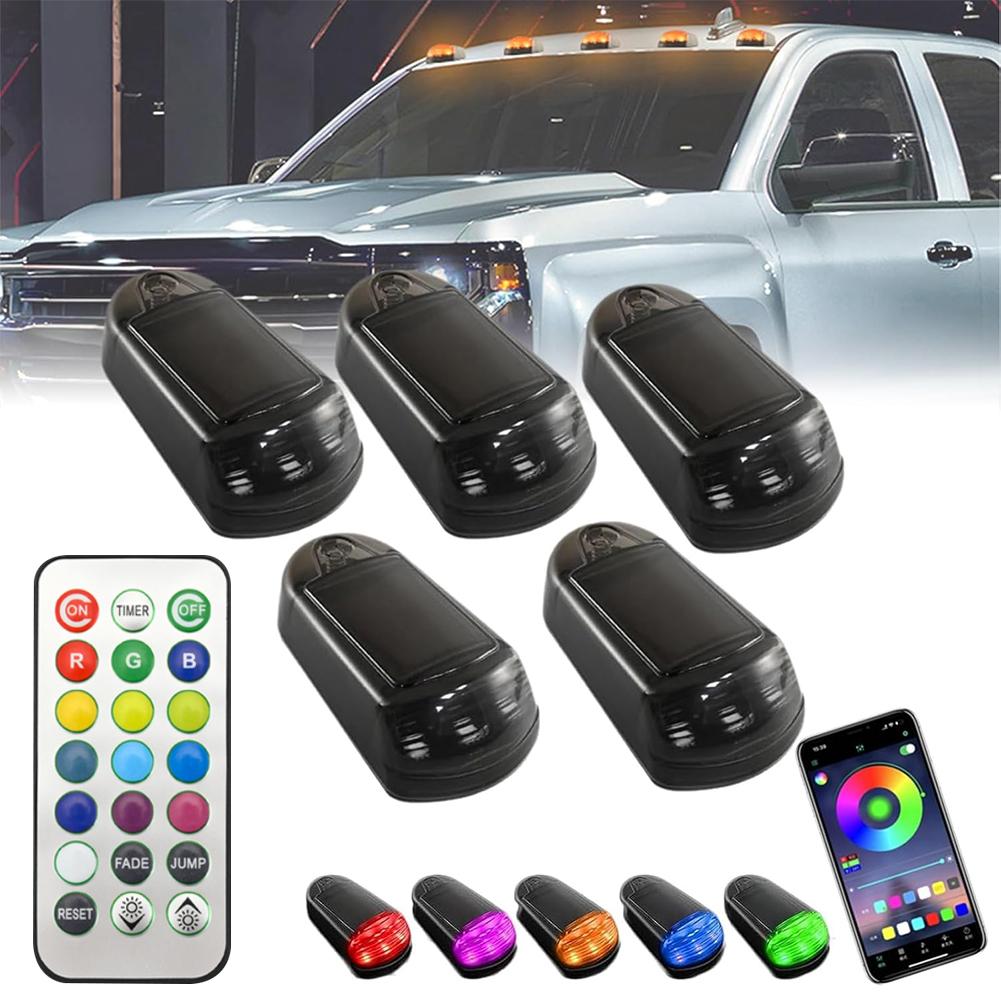 Solar Powered Cab Lights Cab Marker Roof 16LED Light F150 For Dodge RAM Lamp For Pickup Truck Roof Mouse Light For Car