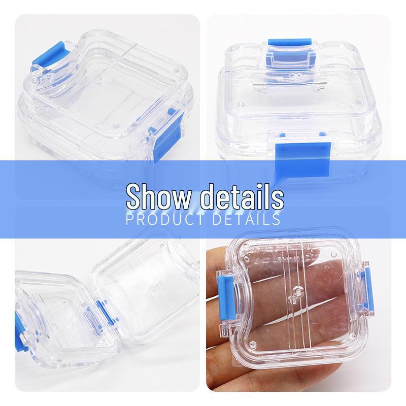 Transparent Dental Implant Storage Box: Membrane, Denture, Grinding Tool, & Tooth Organizer with Film