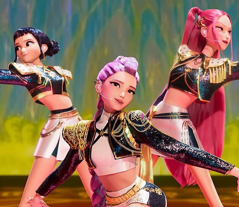 Costume de Cosplay Anime Chasseur de Démons - Tenue de Performance Noire et Or pour Lumi, Zoe, Mila