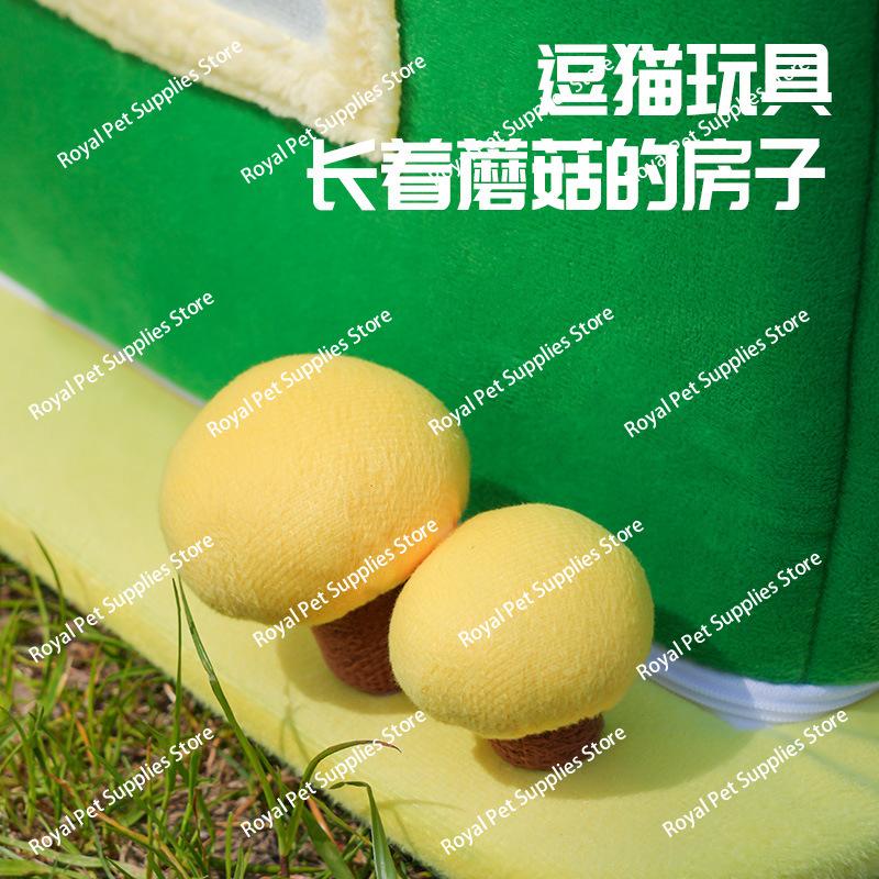 Four Seasons Universal House Cat Nest Cute Cat Semi-Closed Security Escape House Pet Supplies