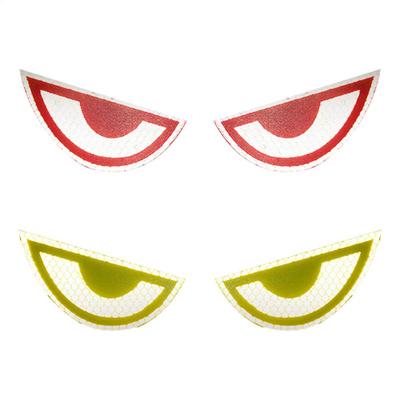 1Pair Evil Eyes Car Stickers Unique Creative Motorcycle Head Decal Reflective Bottle Body Sticker For Vehicle Customization
