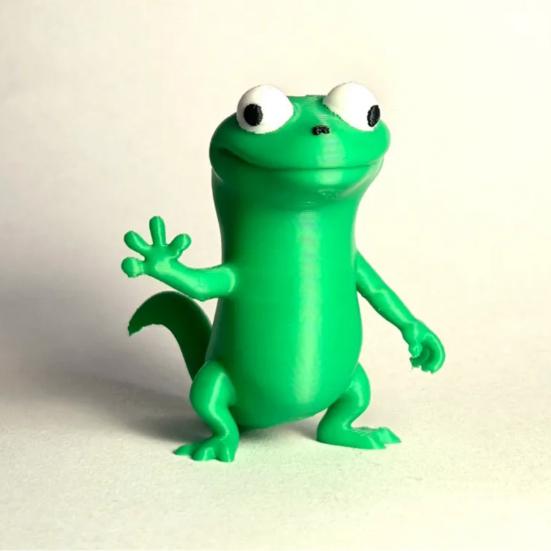 Lizard Meme Decoration 3D Printed Funny Lizard Ornament Standing Green Lizard Figurine for Home Office Desk Bedroom Shelf Decor