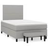 Vidaxl Kontinentalbett Mit Matratze, Hellgrau, 120x190 Cm Stoff