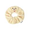 Rilakkuma Korilakkuma Embroidered Scrunchie Ivory 1 Piece Hair Tie Scrunchie Hair Band Strong Hold Accessory Character